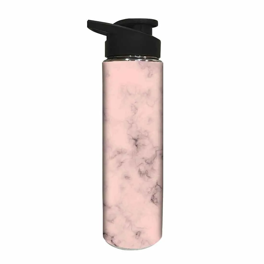 Water Bottle for Kids -  Peach Color Designer Marble