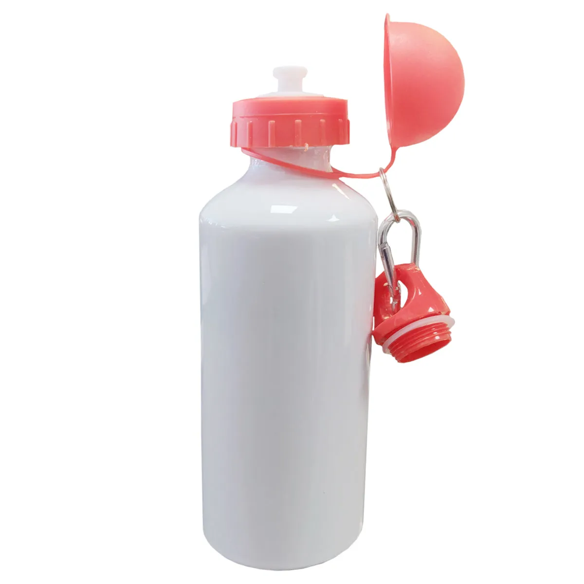 Water Bottles - COLOURED Two Lids (RED) - 600ml