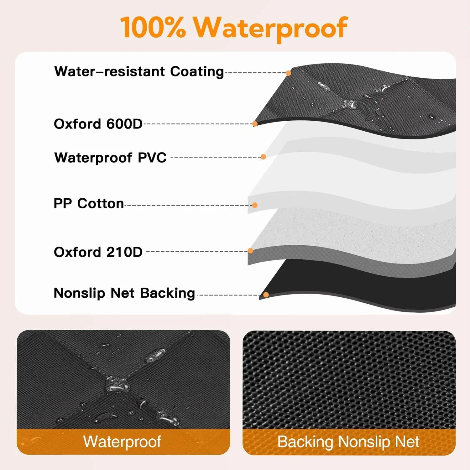 Waterproof Dog Car Seat Cover for Back Seat