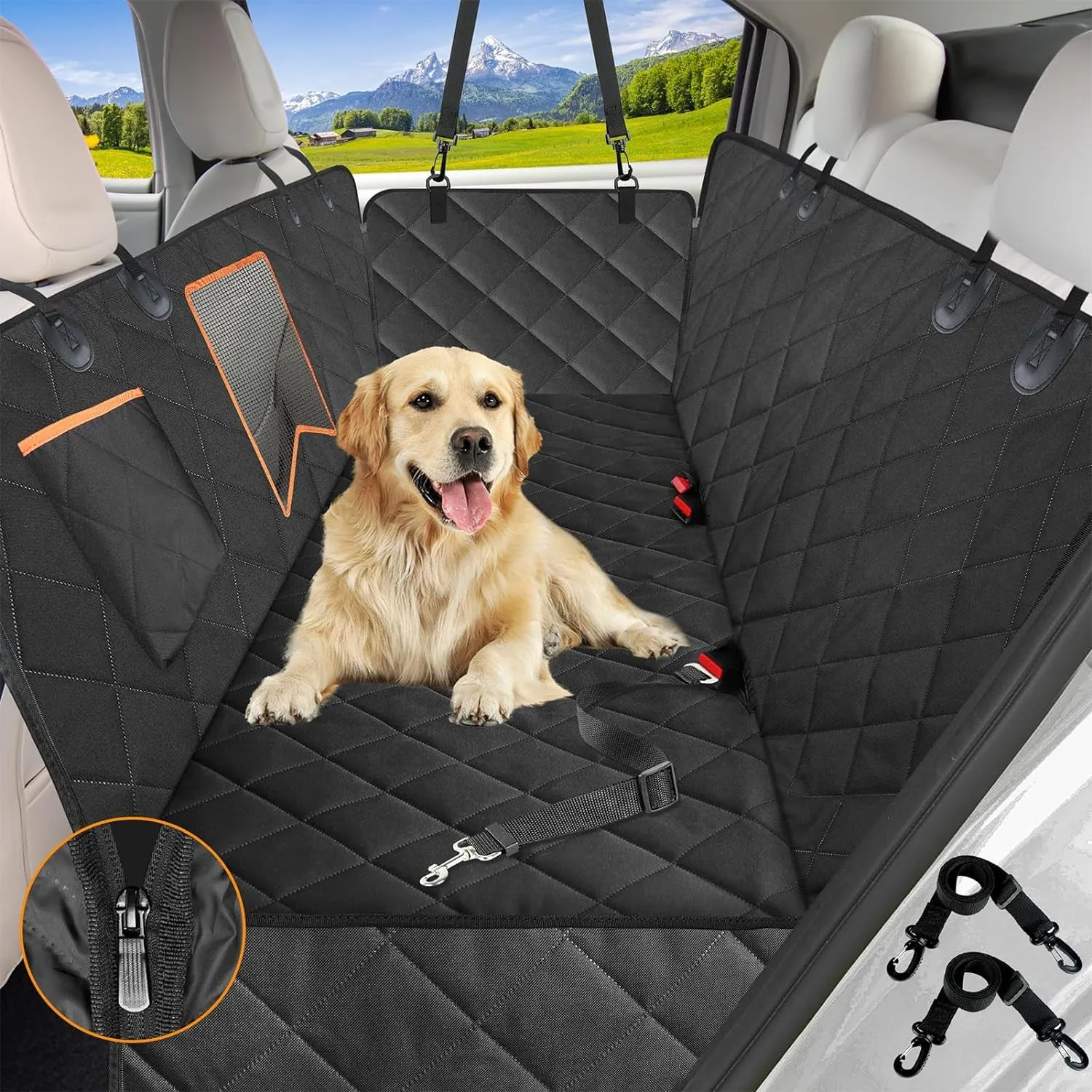 Waterproof Dog Car Seat Cover for Back Seat