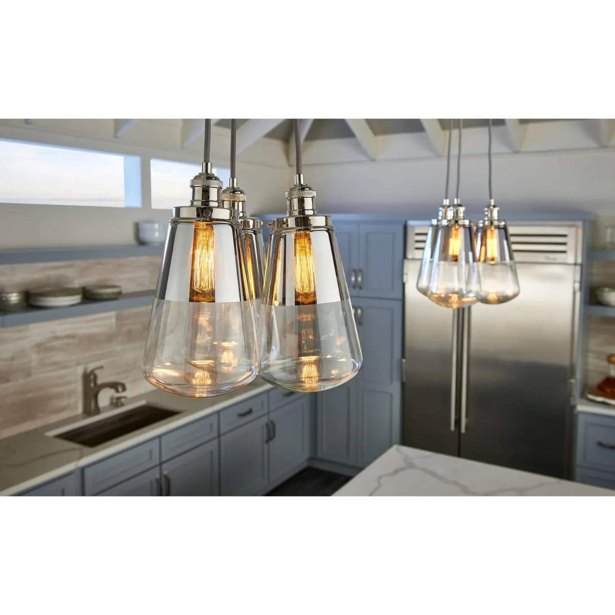 Waveform 10 In. Pendant Light Nickel Finish