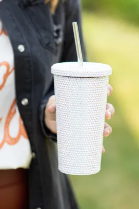 White Rhinestone 17oz Tumblers