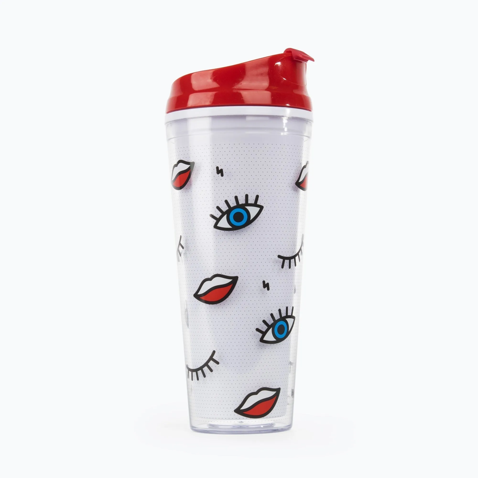 Wink Double Wall Mug Coffee Tumbler | Mod Style | BPA-Free | Gift for Her