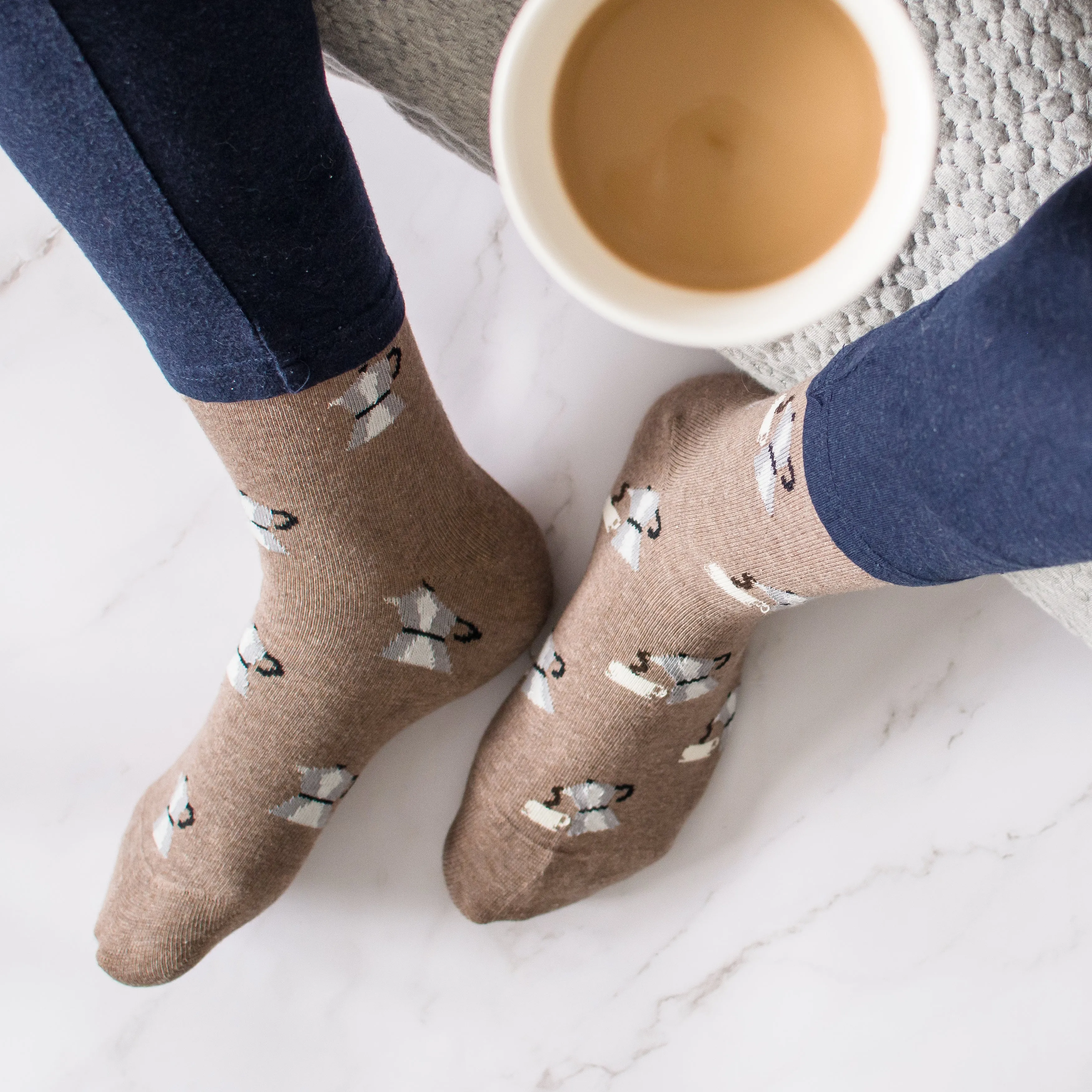 Women's Mismatched Moka Pot Coffee Socks