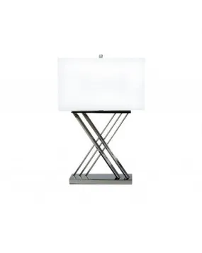 X Shape Chrome Table Lamp - Lighting 27 inch